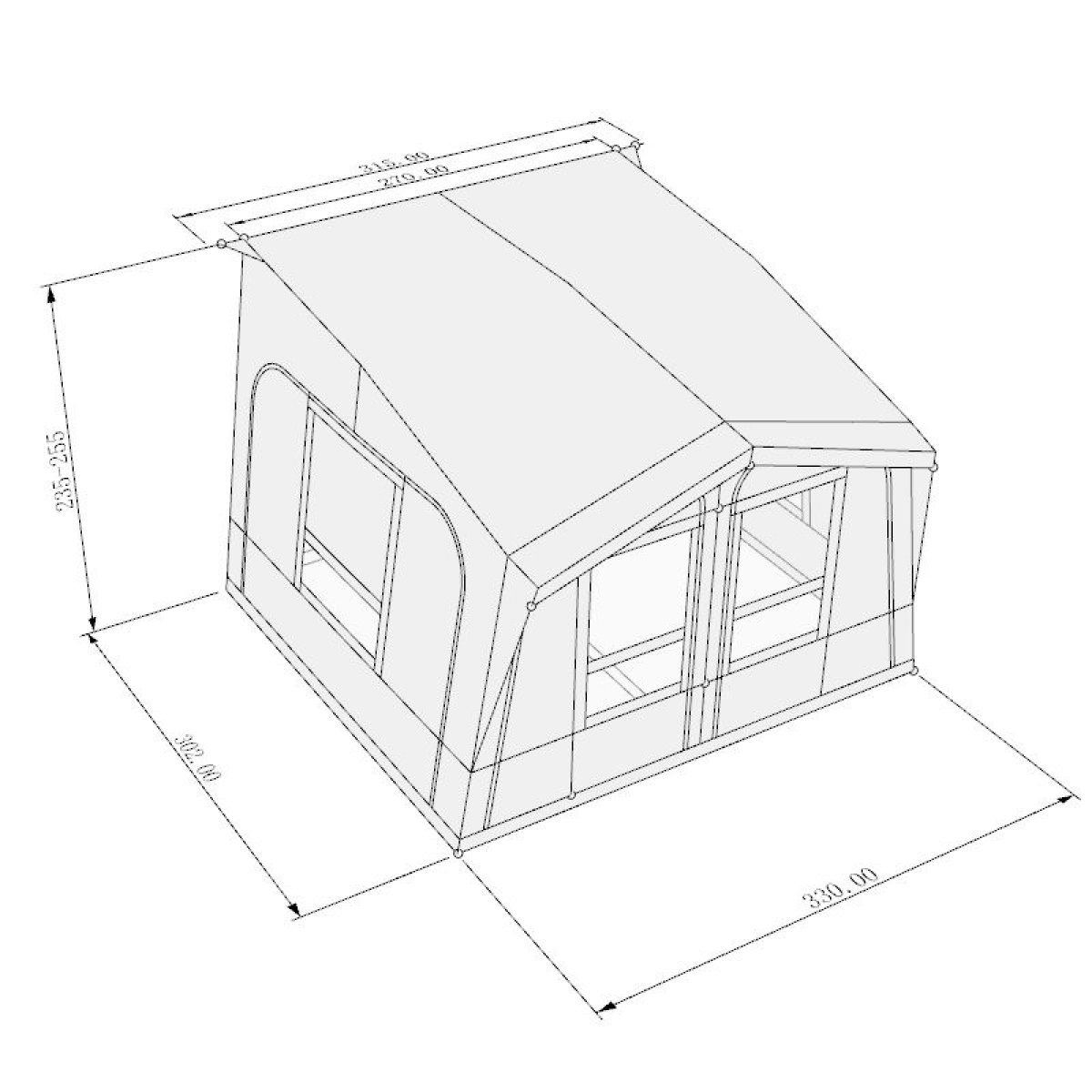 Wera Bohus Air 330 i gruppen Fortelt & Markiser / Fortelt Campingvogn / Lufttelt Campingvogn / Alle Oppblåsbare Telt Campingvogn hos Campmarket (75410)