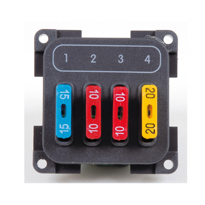 Sikkerhetsmodul med 4 sikringer i gruppen Campingvogn & Bobilt / Elektronikk / Smarte Hjelpemidler hos Campmarket (75561)