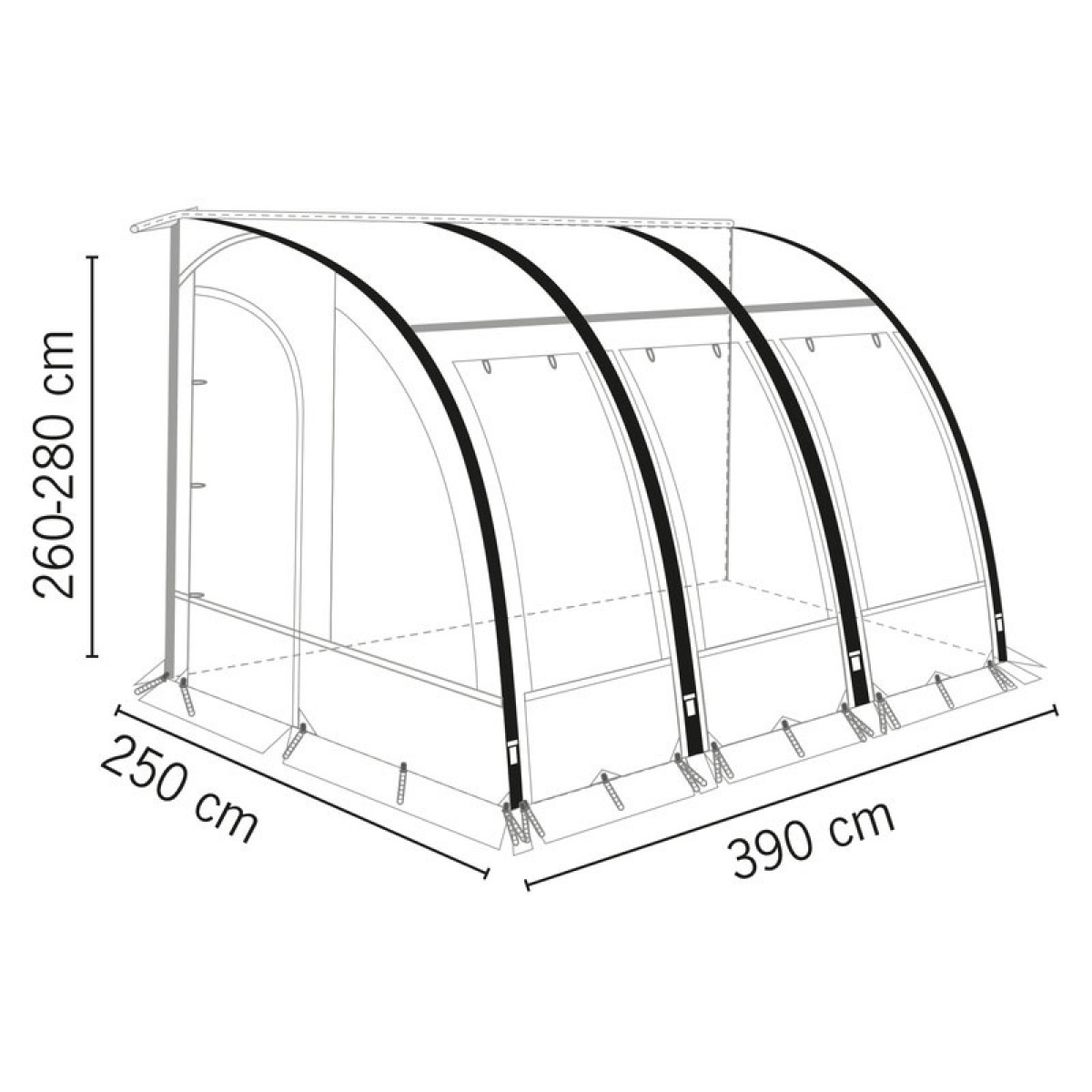 ReimoTent Casa Air II i gruppen Fortelt & Markiser / Fortelt Bobil / Lufttelt Boblebil / Reimo Lufttelt Bobil hos Campmarket (75852)