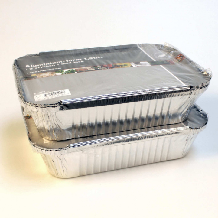 Aluminiumform 1,9L 3St Med Lokk i gruppen Husholdning & Kjøkken / Kjøkkenutstyr / Mat & Lageroppbevaring hos Campmarket (76123)