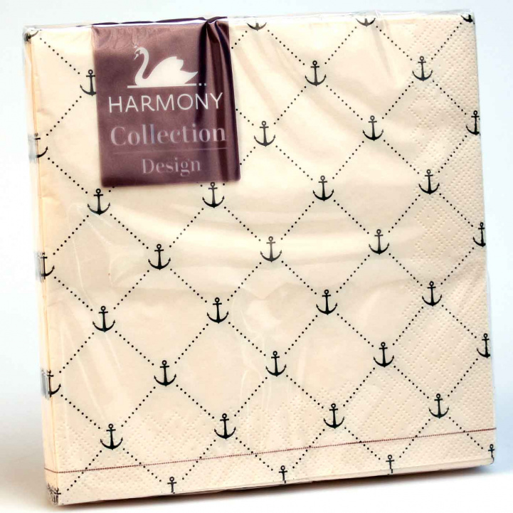 Serviett 20-p 33X33 cm Anker Mønster i gruppen Husholdning & Kjøkken / Servering / Engangsartikler hos Campmarket (76127)