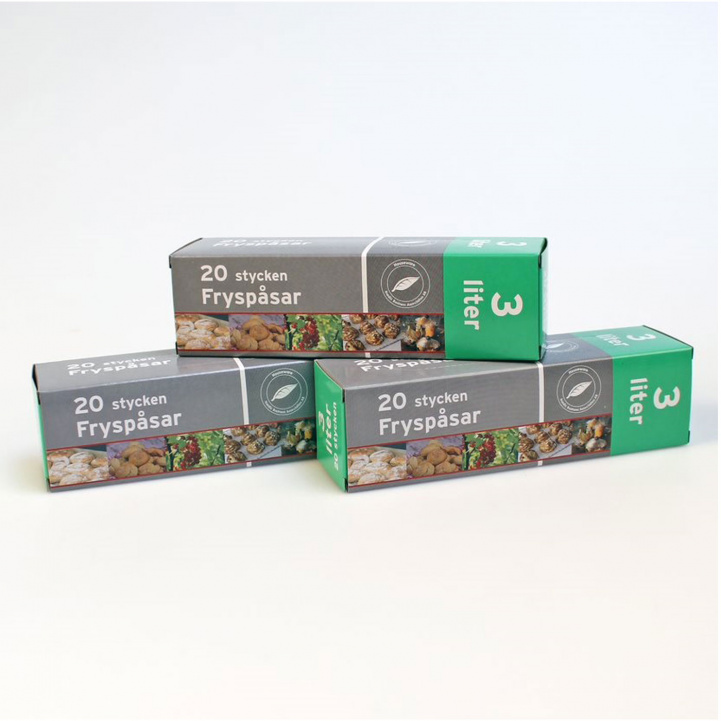 Frysepose LDPE-plast 3 liter 20-pakning i gruppen Husholdning & Kjøkken / Kjøkkenutstyr / Mat & Lageroppbevaring hos Campmarket (76150)