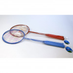 Badmintonsett 2 stk Rack & 1 stk Fjærball