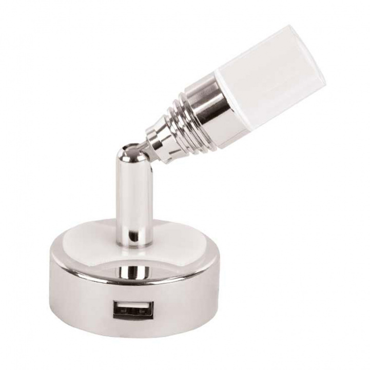 Leselampe med nattlys/USB i gruppen Campingvogn & Bobilt / Elektronikk / Innvendig belysning / LED-belysning / LED Spotlights hos Campmarket (76263)