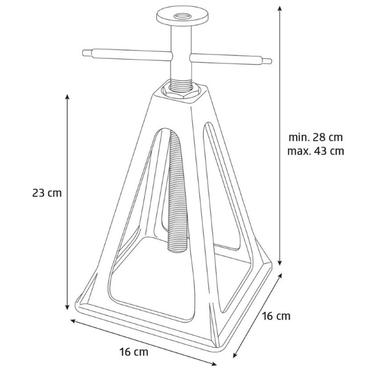 Campout Støttebukk Aluminium 900 kg/st 4-Pack i gruppen Campingvogn & Bobilt / Chassis / Støtteben hos Campmarket (76639)