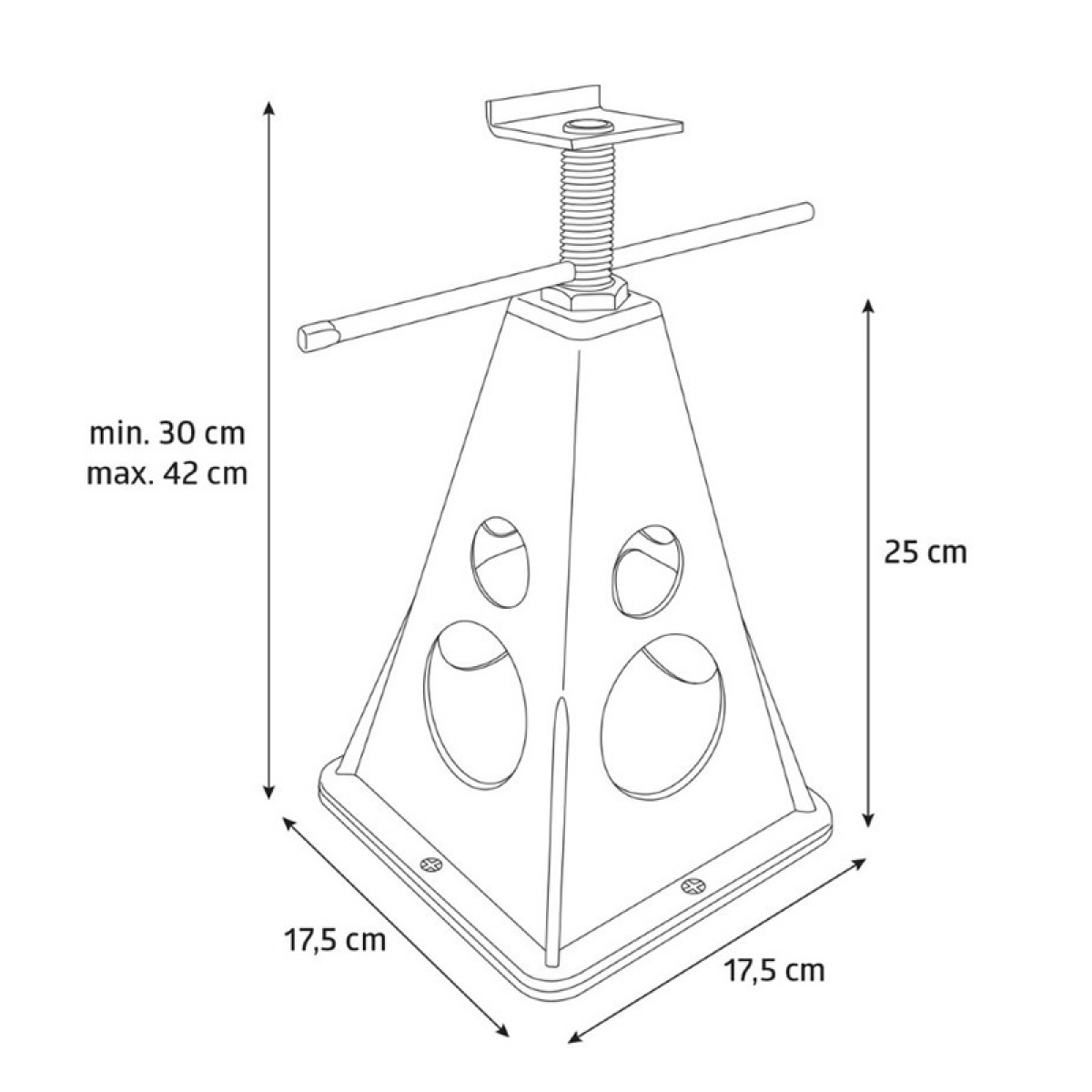 Campout Støttebukk Plast 750 kg/st 4-Pack i gruppen Campingvogn & Bobilt / Chassis / Støtteben hos Campmarket (76640)