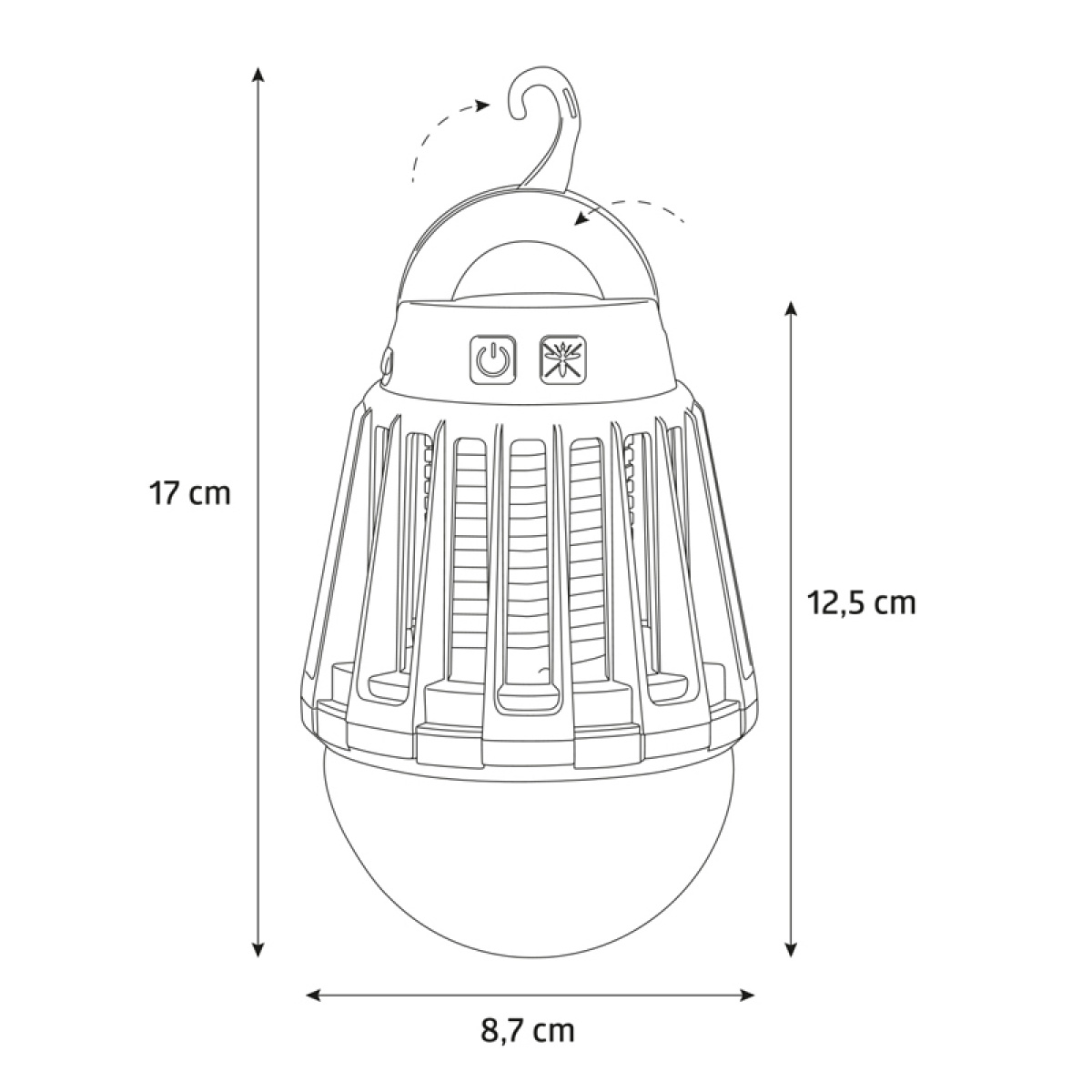 Campout Campinglampe med Insektdraper i gruppen Hjem & Innredning / Belysning & Lykter hos Campmarket (76688)
