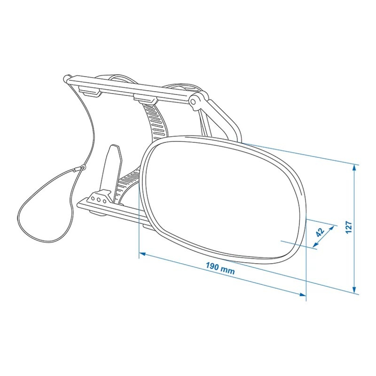 ProPlus Campingvognsbackspeil Basic i gruppen Campingvogn & Bobilt / Chassis / Bakspiller hos Campmarket (76719)
