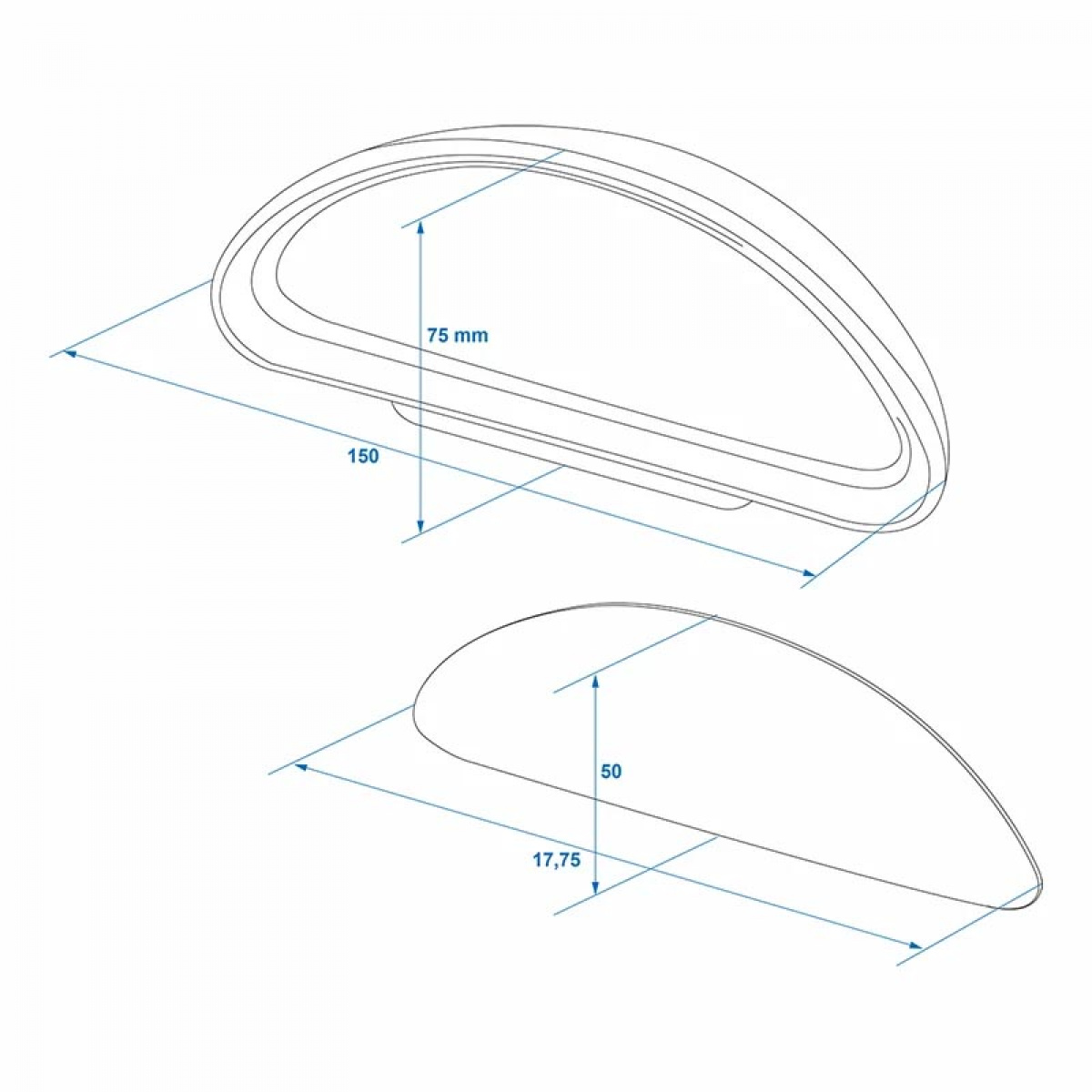 ProPlus Dødsvinkel Speil Fast i gruppen Campingvogn & Bobilt / Chassis / Bakspiller hos Campmarket (76723)