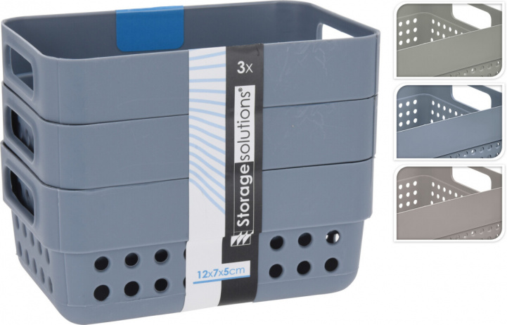 Oppbevaringskurv 3-pakning 0,35l i gruppen Hjem & Innredning / Oppbevaring hos Campmarket (76876)