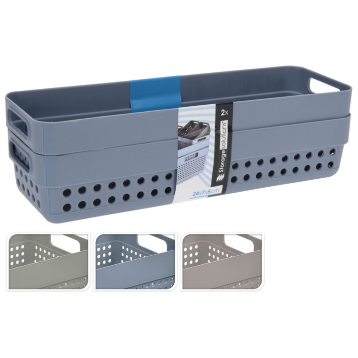 Oppbevaringskurv 2-pakning 0,75l i gruppen Hjem & Innredning / Oppbevaring hos Campmarket (76877)