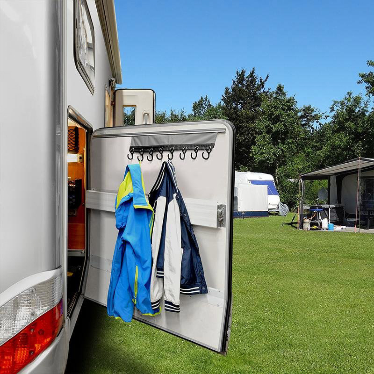 ProPlus Kleshenger for Garderobestang eller Kederlist i gruppen Campingvogn & Bobilt / Lås & Beslag / Kroker & Opphengning hos Campmarket (77133)
