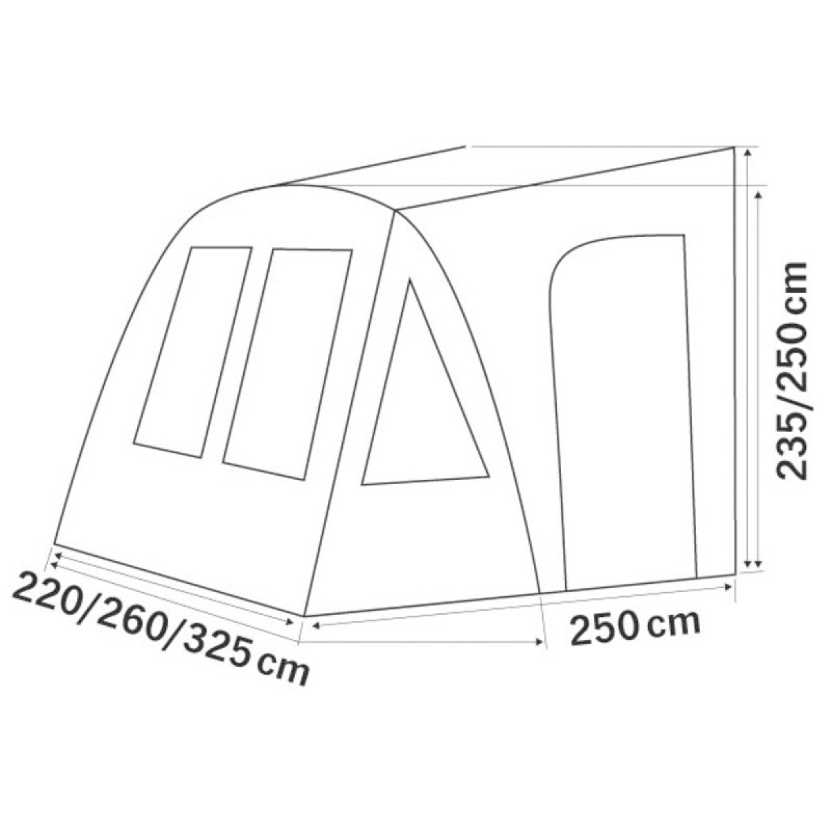 ReimoTent Lufttelt One Beam Air i gruppen Fortelt & Markiser / Fortelt Campingvogn / Lufttelt Campingvogn / Reimo Lufttelt Campingvogn hos Campmarket (77230)