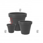 Krukke Liten 30cm Antrasitt