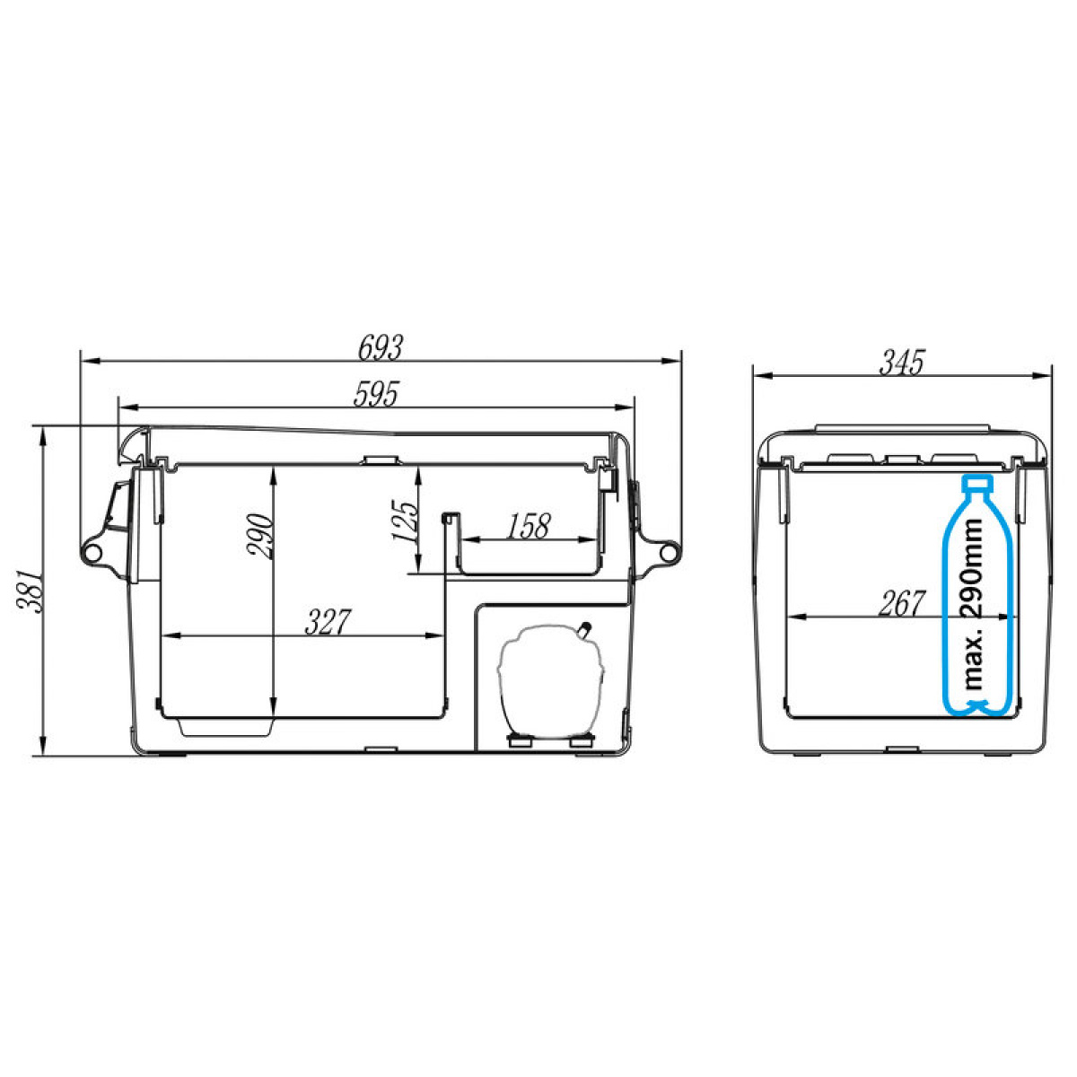 Carbest Kjøleboks Campcooler 30L i gruppen Campingvogn & Bobilt / Varme, Kulde & Ventilasjon / Kjøleskap & Kjølebokser / Kjølebokser hos Campmarket (77761)
