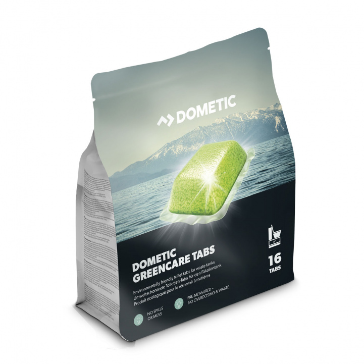 Dometic GreenCare Tabs 16 stk i gruppen Vann & Sanitær / Kjemi & Tilbehør / Toalett/Tank-rengjøring & Tilbehør hos Campmarket (77862)