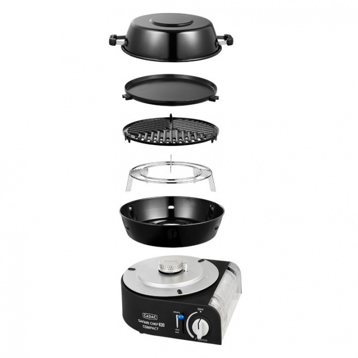 Cadac Gassgrill Safari Chef Compact Engangsflaske i gruppen Husholdning & Kjøkken / Griller / Gassgrill hos Campmarket (77869)