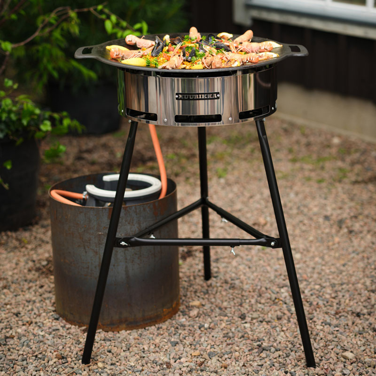 Muurikka Stekhäll Set Pro Stål 58 cm i gruppen Husholdning & Kjøkken / Griller / Gassgrill hos Campmarket (77872)