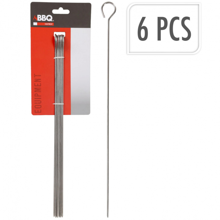 Grillspyd 6-pakning i gruppen Husholdning & Kjøkken / Griller / Grilltilbehør hos Campmarket (78011)