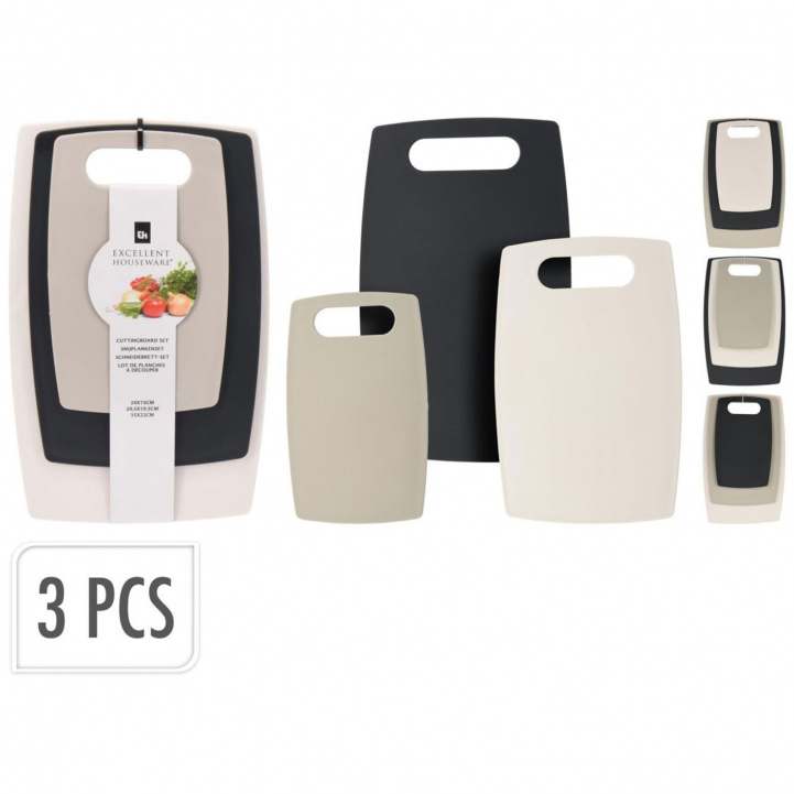 Skjærebrett Sett 3-pakning i gruppen Husholdning & Kjøkken / Kjøkkenutstyr / Skjærebrett hos Campmarket (78119)