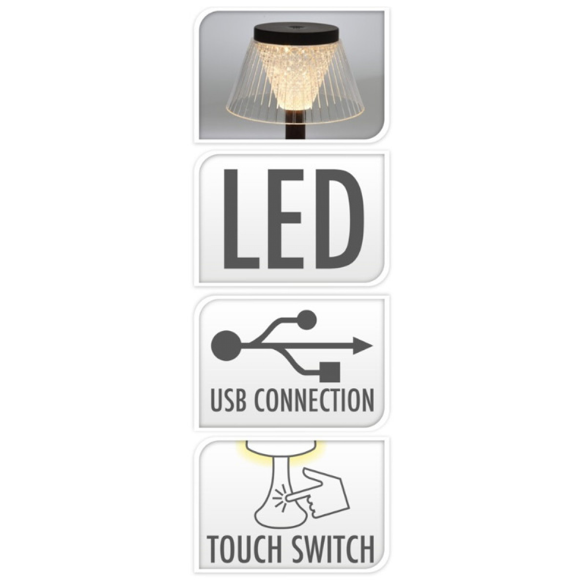 Bordlampe Fancy Oppladbar Brun i gruppen Hjem & Innredning / Belysning & Lykter hos Campmarket (78158)