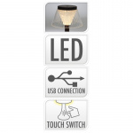 Bordlampe Fancy Oppladbar Brun