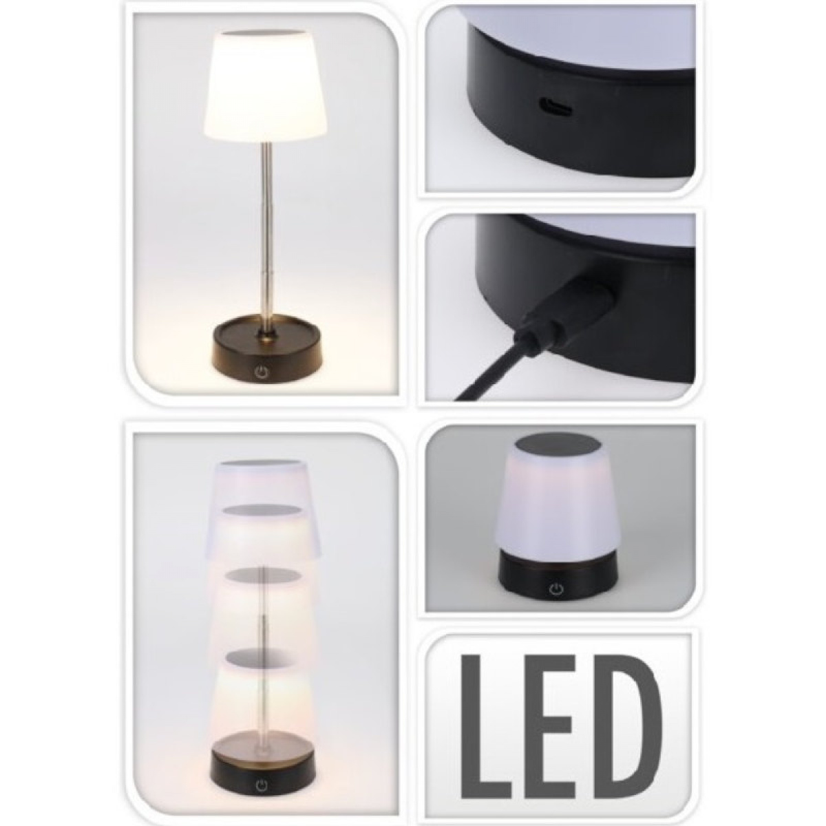 Bordlampe Justerbar Høyde i gruppen Hjem & Innredning / Belysning & Lykter hos Campmarket (78160)