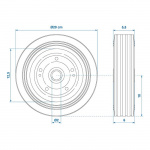 ProPlus Reservehjul Metallfelg Med Gummidekk 200 x 60 mm