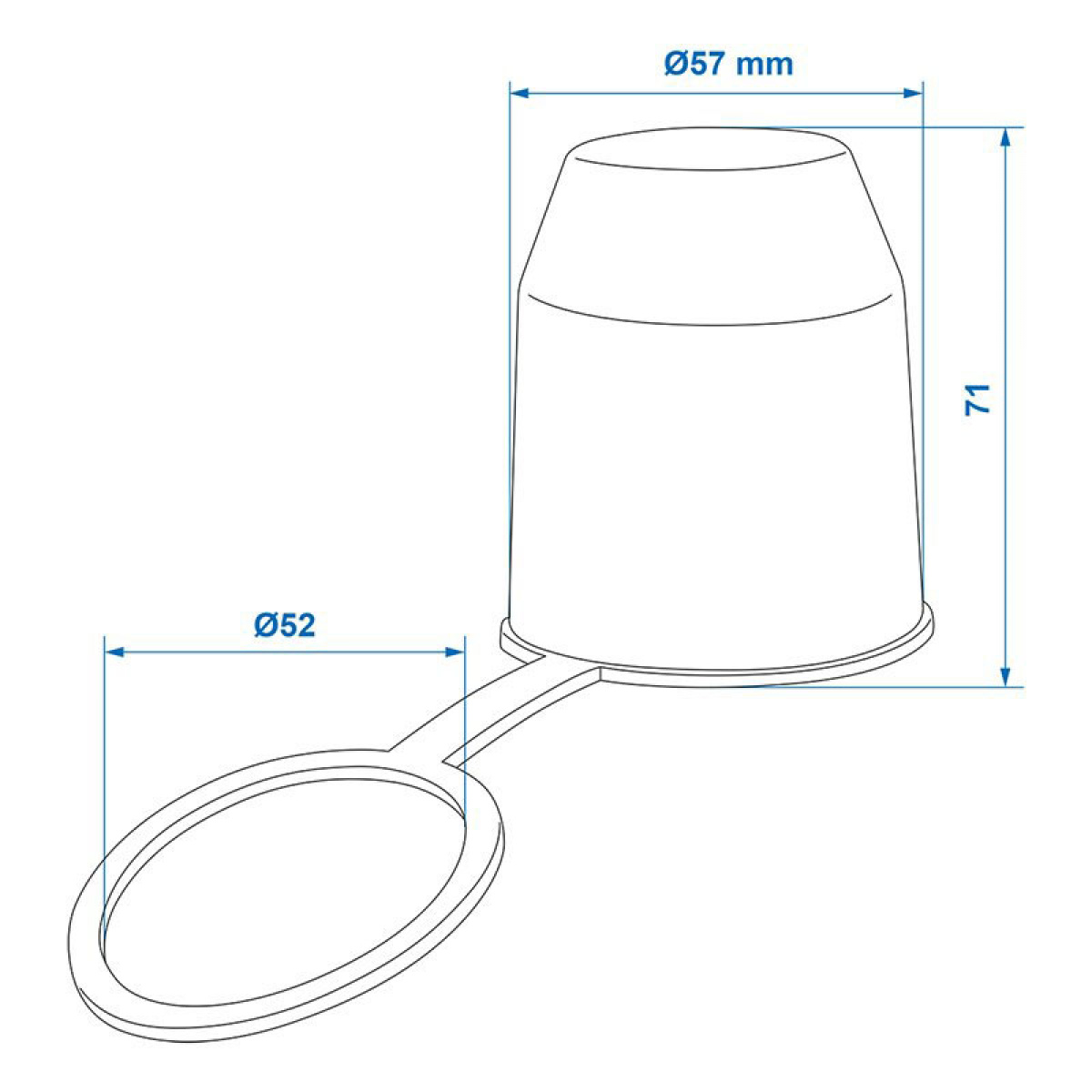 ProPlus Dragkrokbeskyttelse Plast Med Ring i gruppen Campingvogn & Bobilt / Chassis / Flyttehjelp/Koblingshjelp / Tilhengerkontakter hos Campmarket (78359)