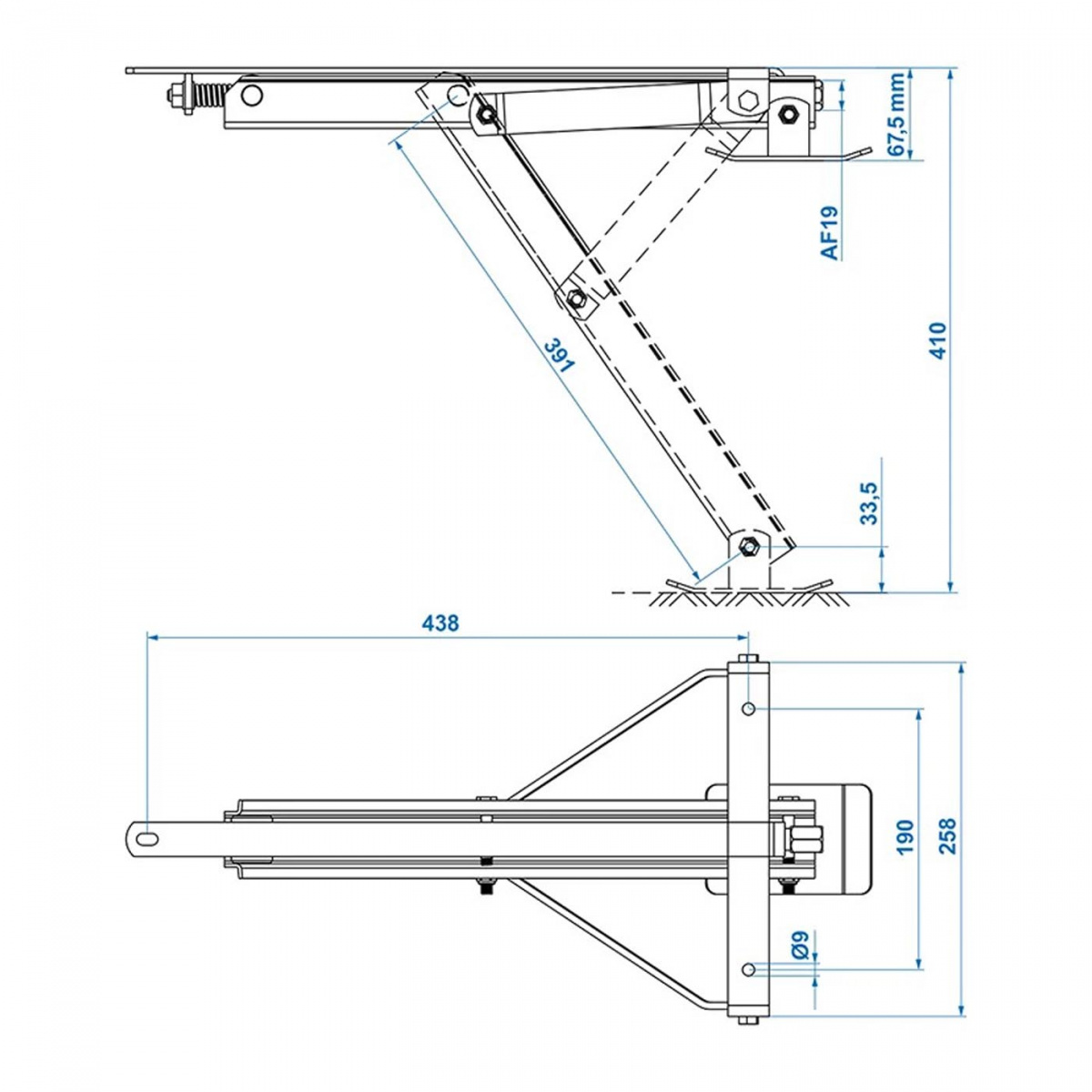 ProPlus Støtteben Kompakt 438x265 mm H:410 mm i gruppen Campingvogn & Bobilt / Chassis / Støtteben hos Campmarket (78363)
