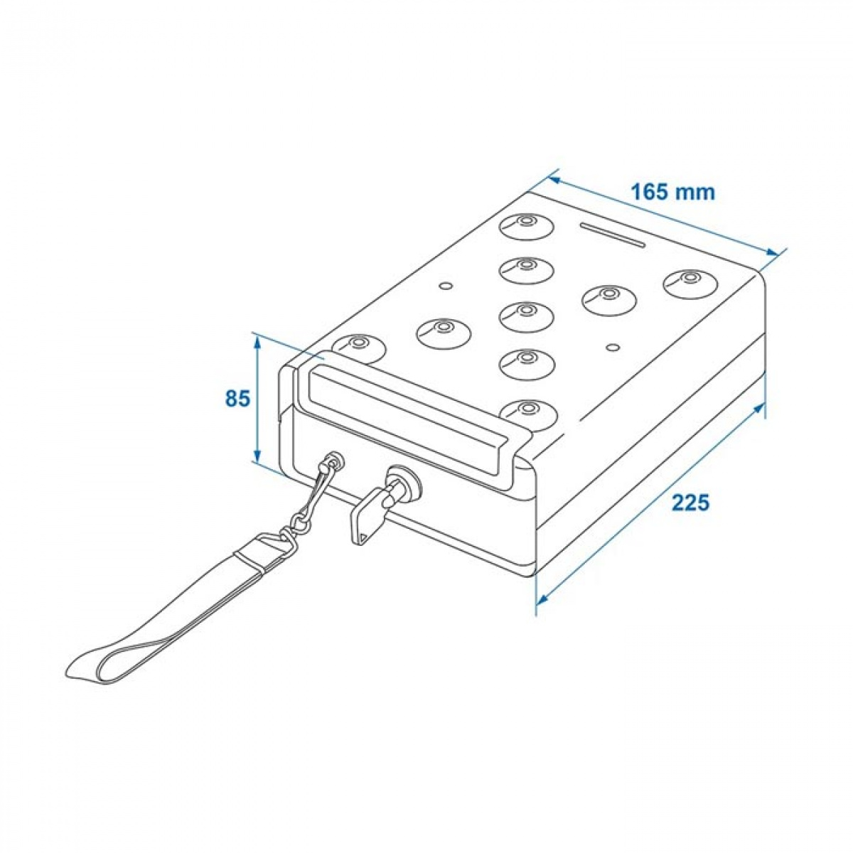 ProPlus Pengeskap Med Holder 225x165x85 mm i gruppen Annet / Sikkerhet / Sikkerhetsskap hos Campmarket (78416)