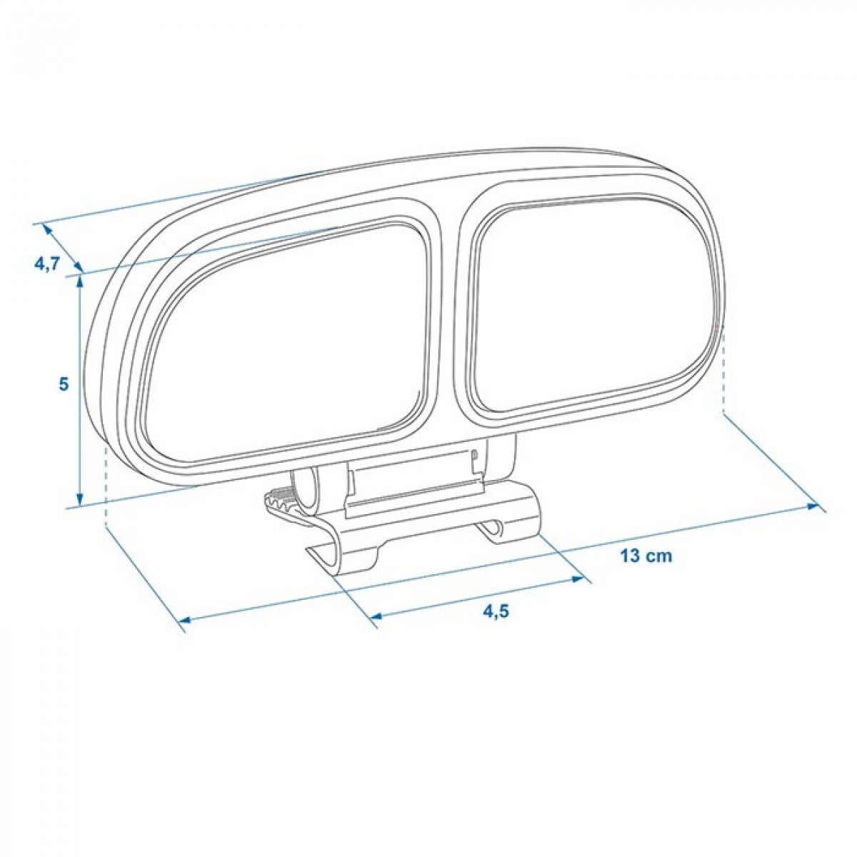 ProPlus Vidvinkel Speil Duo i gruppen Campingvogn & Bobilt / Chassis / Bakspiller hos Campmarket (78425)