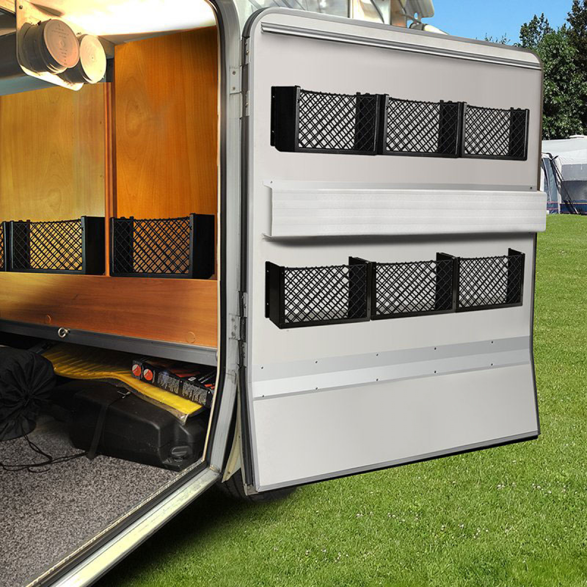 ProPlus Aluminiumram 80mm For Oppbevaringsnett Elastisk i gruppen Campingvogn & Bobilt / Chassis / Annet hos Campmarket (78437)