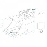 ProPlus Koblingslås Med Hengelås ProPlus Koblingslås Med Hengelås