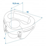ProPlus Draghåndtak for Støttehjul 48 mm