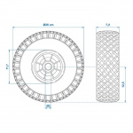 ProPlus Reservehjul Plastfelg Med PU-dekk 260x85 mm