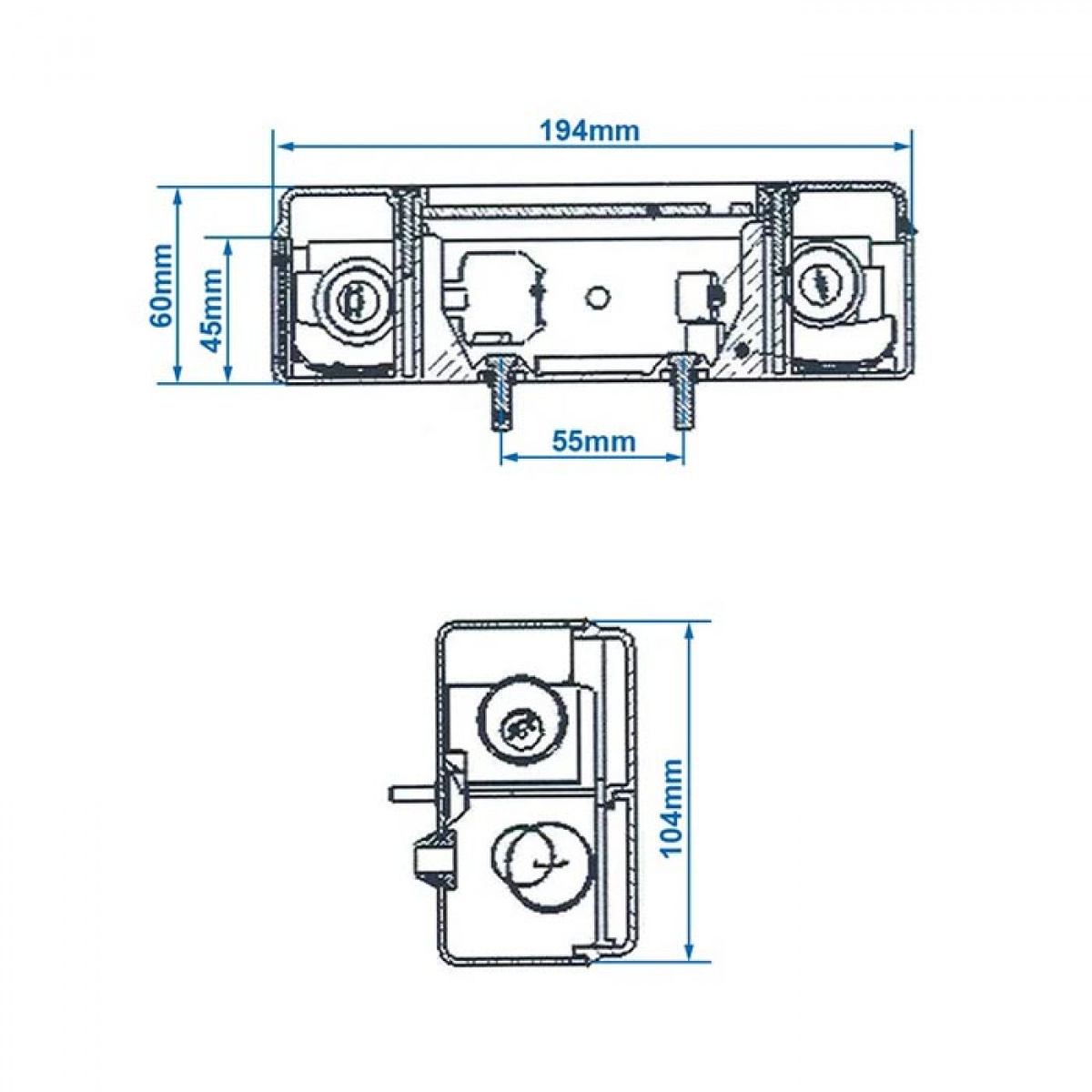 ProPlus Baklys 5 Funksjoner 194x104 mm Venstre i gruppen Campingvogn & Bobilt / Elektronikk / Trafikk & Utvendig belysning / Baklykter hos Campmarket (78457)