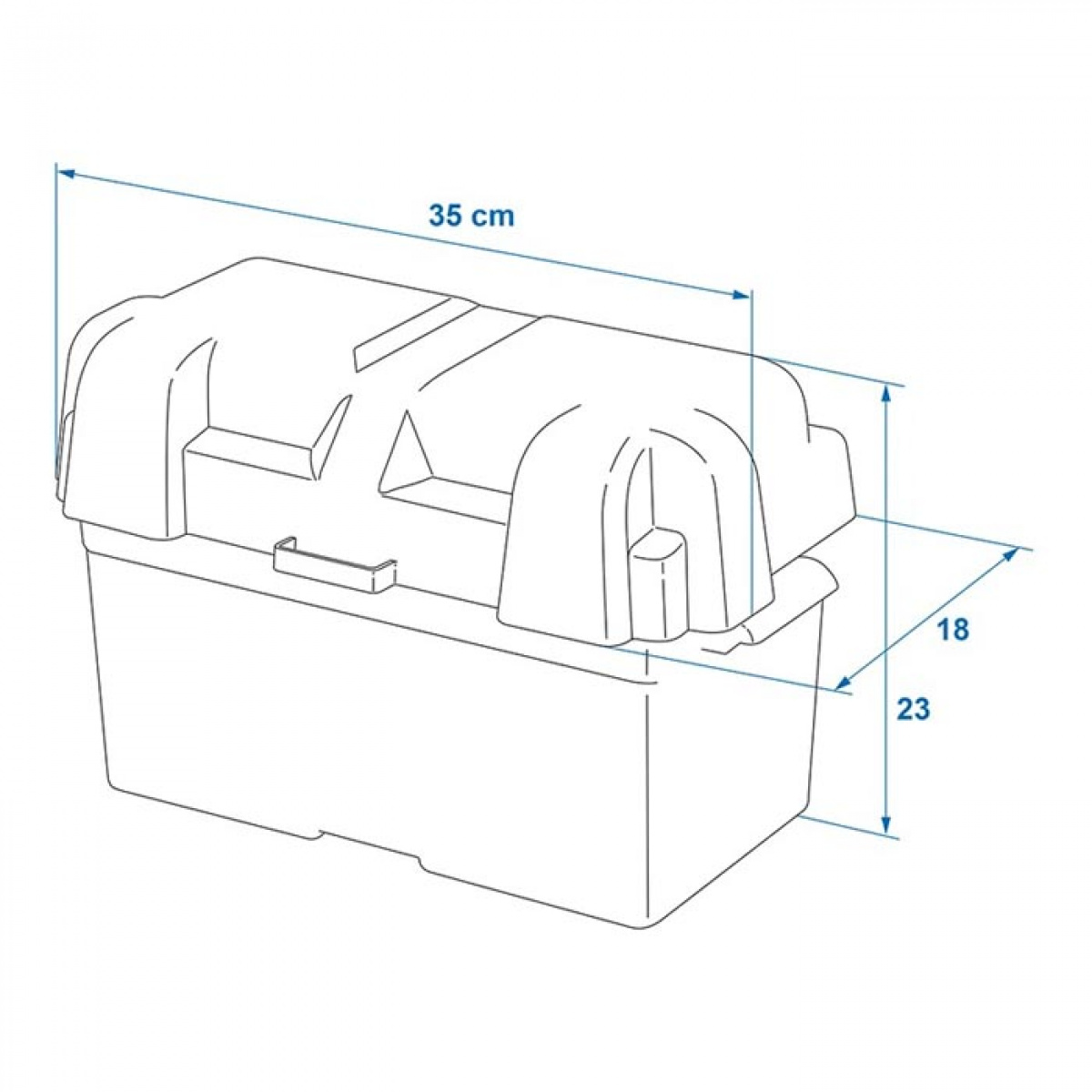 ProPlus Batteriboks 35x18x23 cm i gruppen Campingvogn & Bobilt / Elektronikk / Batterier & Omformere hos Campmarket (78465)