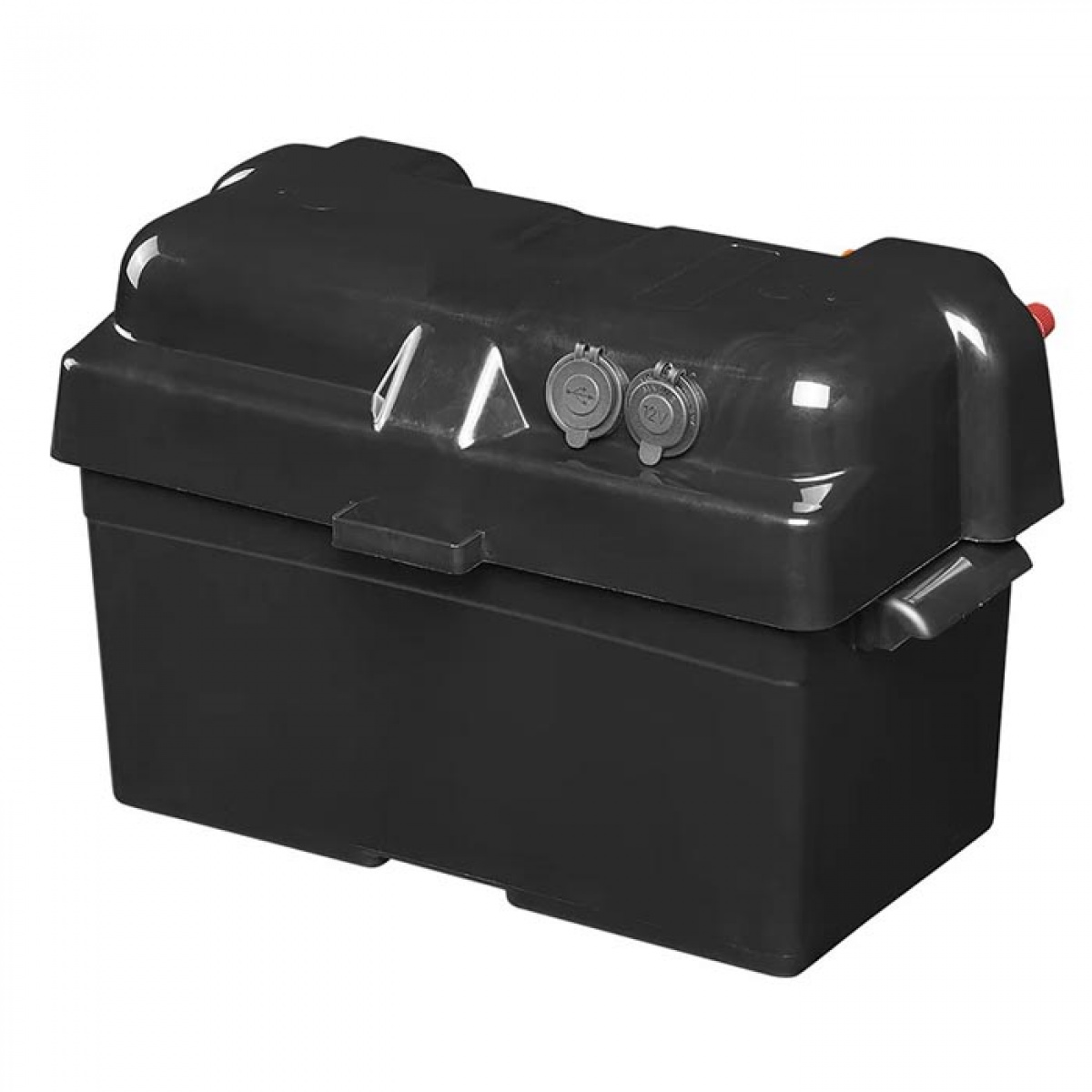 ProPlus Batteriboks 35x18x20 cm 2xUSB-utgang 1x 12V-utgang - Voltmåler i gruppen Campingvogn & Bobilt / Elektronikk / Batterier & Omformere hos Campmarket (78466)