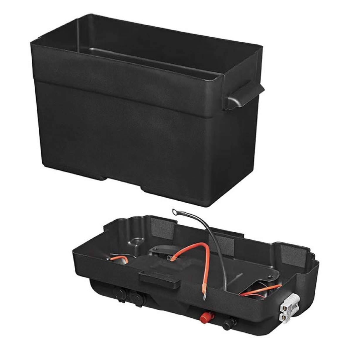 ProPlus Batteriboks 35x18x23cm 2xUSB uttak 1x 12V uttak - Voltmåler i gruppen Campingvogn & Bobilt / Elektronikk / Batterier & Omformere hos Campmarket (78467)