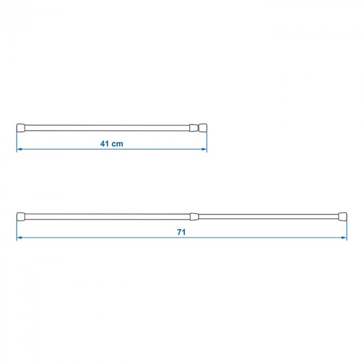 ProPlus Støttestang Justerbar 41 - 71 cm 1-Pack i gruppen Husholdning & Kjøkken / Kjøkkenutstyr / Kroker & Hyller hos Campmarket (78471)