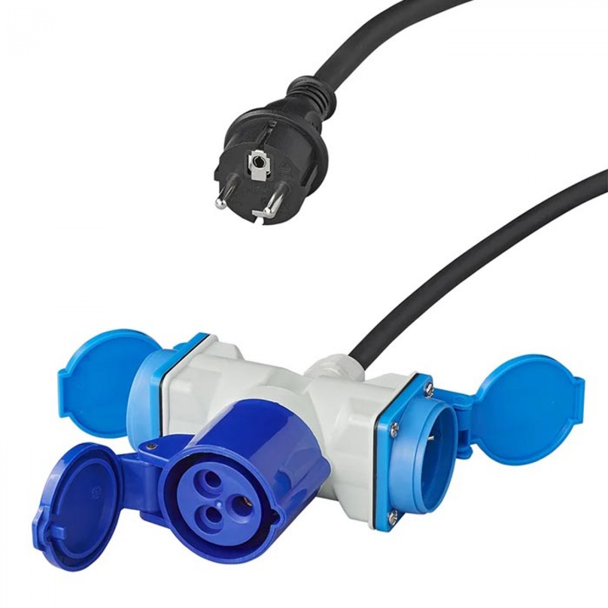ProPlus Tilkoblingskabel 150 cm 230V Til 1xCEE + 2x230V-uttak i gruppen Campingvogn & Bobilt / Elektronikk / Tilkoblingskabler hos Campmarket (78485)
