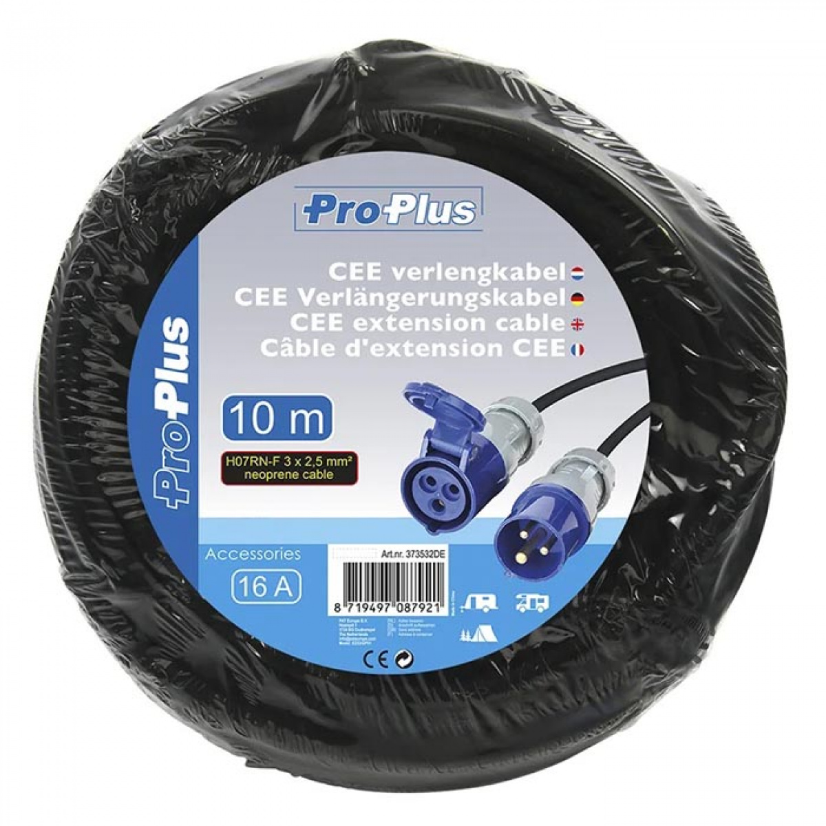 ProPlus CEE Tilkoblingskabel 10 m i gruppen Campingvogn & Bobilt / Elektronikk / Tilkoblingskabler hos Campmarket (78493)