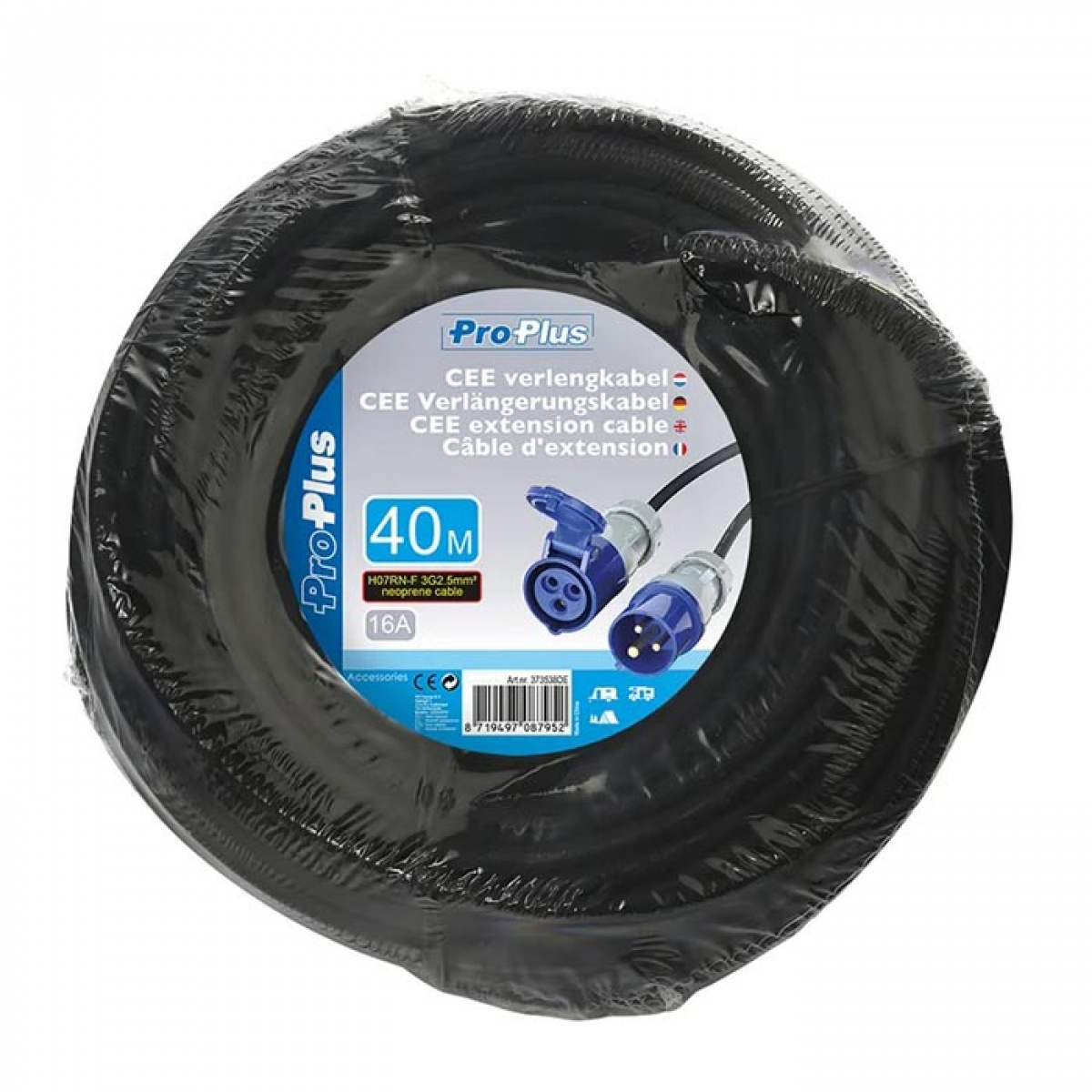 ProPlus CEE Tilkoblingskabel 40 m i gruppen Campingvogn & Bobilt / Elektronikk / Tilkoblingskabler hos Campmarket (78497)