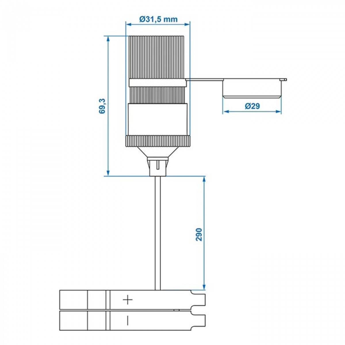 ProPlus 12V Uttak Med Batteriklemmer 12V/24V-16A i gruppen Campingvogn & Bobilt / Elektronikk / Smarte Hjelpemidler hos Campmarket (78505)