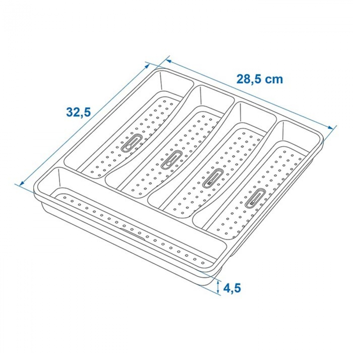 ProPlus Bestikkeske 32,5 x 28,5 x 4,5cm i gruppen Husholdning & Kjøkken / Servering / Bestikkoppbevaring hos Campmarket (78511)