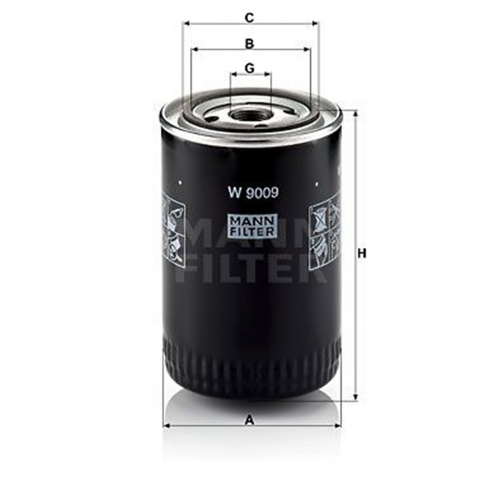 Oljefilter W9009 Fiat Ducato i gruppen Campingvogn & Bobilt / Karosseri / Oljer & tilbehør hos Campmarket (78626)