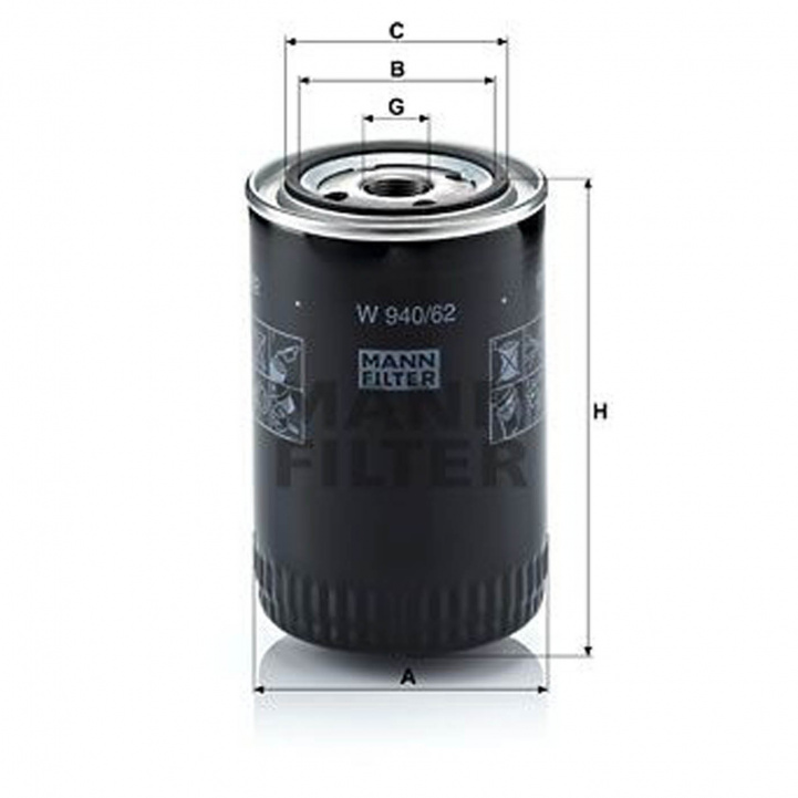 Oljefilter W940/62 Iveco i gruppen Campingvogn & Bobilt / Karosseri / Oljer & tilbehør hos Campmarket (78640)