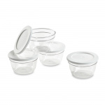 Rund boks 17 cl 4-P glasskl./hvit