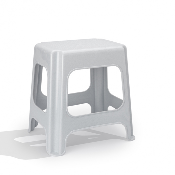 Pall 42 cm Sølv i gruppen Campingmøbler / Fotspor / Enkel trapp hos Campmarket (79124)